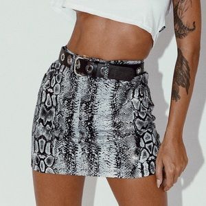 Princess Polly Snakeskin Skirt